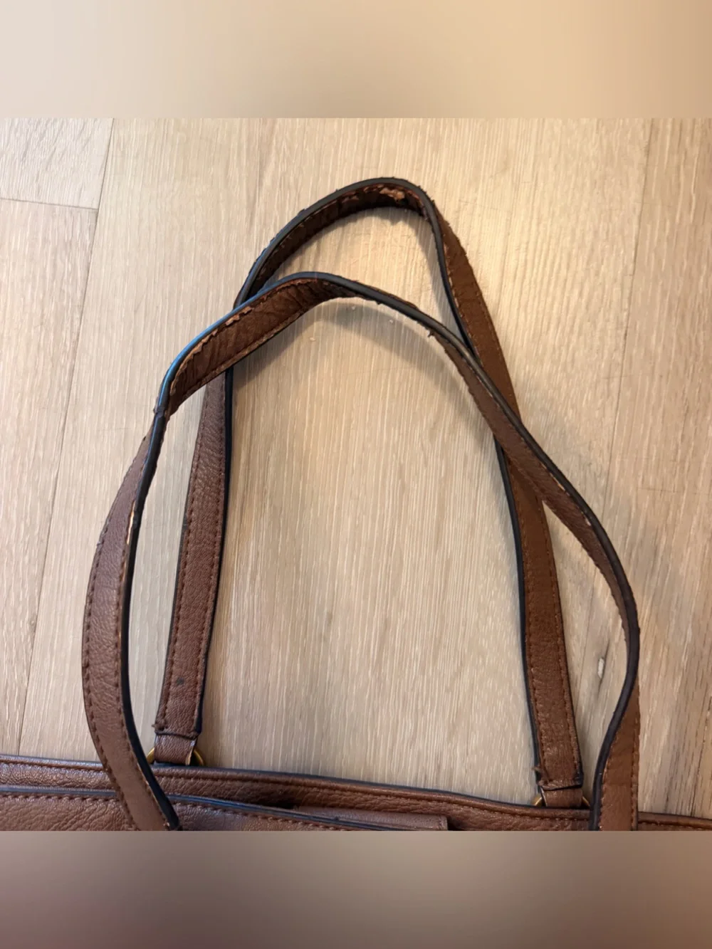 Guess Vintage Monogram Tote Bag - Brown Canvas